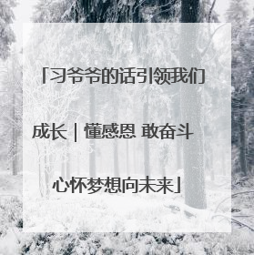 习爷爷的话引领我们成长｜懂感恩 敢奋斗 心怀梦想向未来