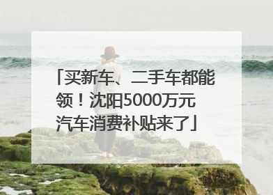 买新车、二手车都能领！沈阳5000万元汽车消费补贴来了