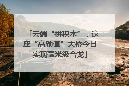 云端“拼积木”，这座“高颜值”大桥今日实现毫米级合龙