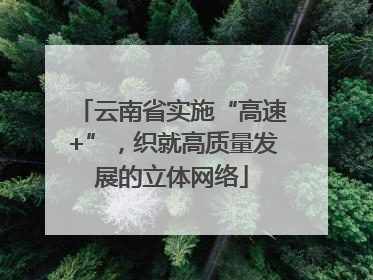 云南省实施“高速+”，织就高质量发展的立体网络