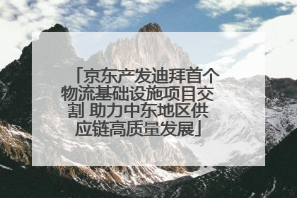 京东产发迪拜首个物流基础设施项目交割 助力中东地区供应链高质量发展