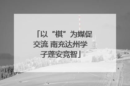 以“棋”为媒促交流 南充达州学子蓬安竞智
