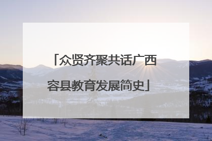 众贤齐聚共话广西容县教育发展简史