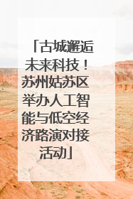 古城邂逅未来科技！苏州姑苏区举办人工智能与低空经济路演对接活动