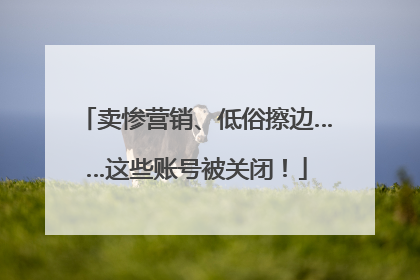 卖惨营销、低俗擦边……这些账号被关闭！