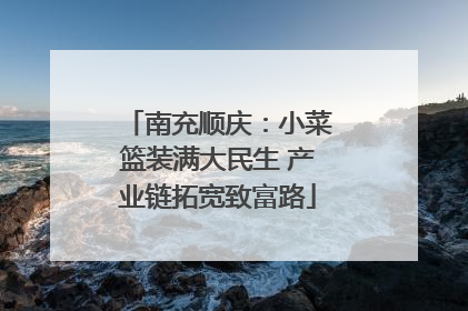 南充顺庆：小菜篮装满大民生 产业链拓宽致富路