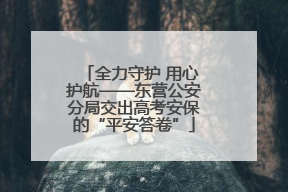 全力守护 用心护航——东营公安分局交出高考安保的“平安答卷”