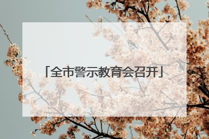 全市警示教育会召开