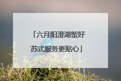 六月阳澄湖蟹好 苏式服务更贴心