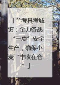 兰考县考城镇：全力备战“三夏”安全生产，确保小麦“丰收在仓”