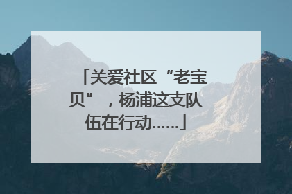 关爱社区“老宝贝”，杨浦这支队伍在行动……
