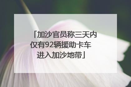 加沙官员称三天内仅有92辆援助卡车进入加沙地带