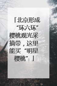 北京形成“环六环”樱桃观光采摘带，这里能买“明星樱桃”