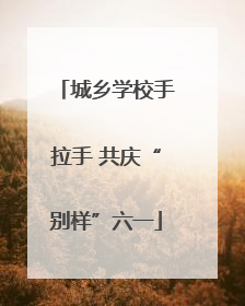 城乡学校手拉手 共庆“别样”六一