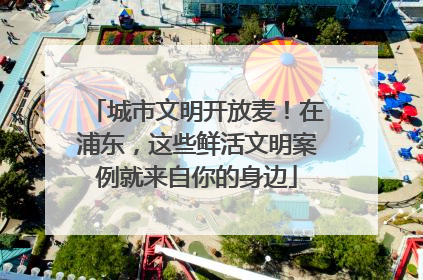 城市文明开放麦！在浦东，这些鲜活文明案例就来自你的身边