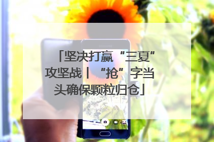 坚决打赢“三夏”攻坚战丨“抢”字当头确保颗粒归仓