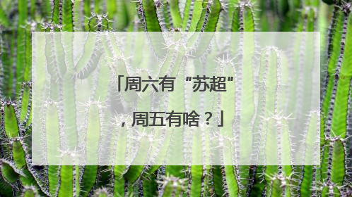 周六有“苏超”，周五有啥？