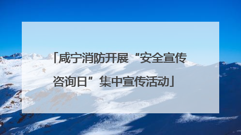 咸宁消防开展“安全宣传咨询日”集中宣传活动