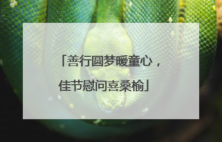 善行圆梦暖童心，佳节慰问喜桑榆