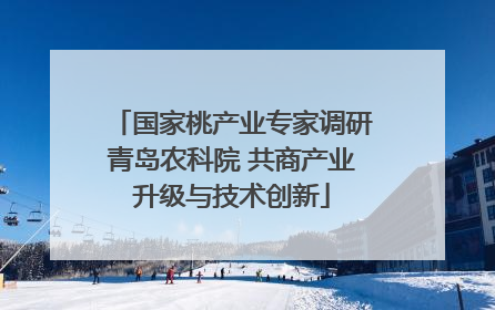国家桃产业专家调研青岛农科院 共商产业升级与技术创新