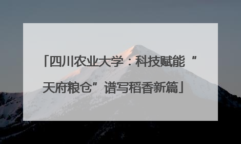 四川农业大学：科技赋能“天府粮仓”谱写稻香新篇