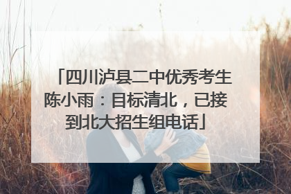 四川泸县二中优秀考生陈小雨：目标清北，已接到北大招生组电话