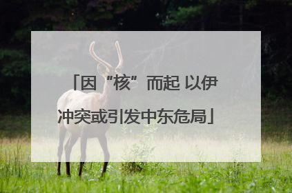 因“核”而起 以伊冲突或引发中东危局