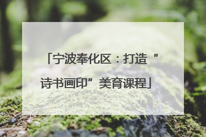 宁波奉化区：打造“诗书画印”美育课程