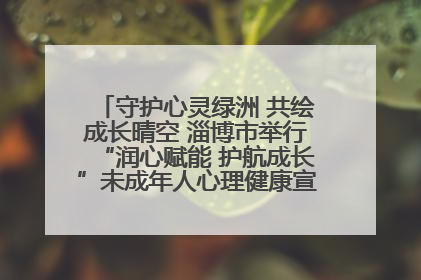 守护心灵绿洲 共绘成长晴空 淄博市举行“润心赋能 护航成长”未成年人心理健康宣传教育主题活动