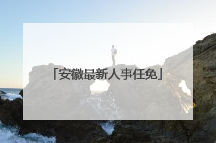 安徽最新人事任免