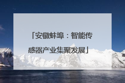 安徽蚌埠：智能传感器产业集聚发展