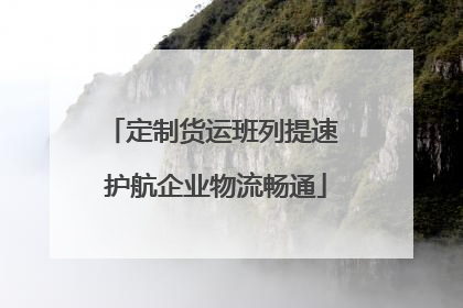 定制货运班列提速 护航企业物流畅通