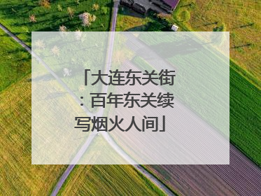 大连东关街：百年东关续写烟火人间