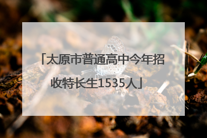 太原市普通高中今年招收特长生1535人