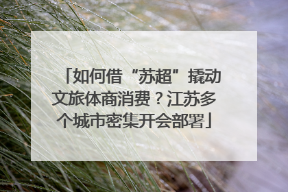 如何借“苏超”撬动文旅体商消费？江苏多个城市密集开会部署