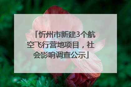 忻州市新建3个航空飞行营地项目，社会影响调查公示