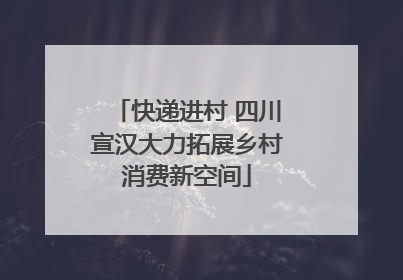 快递进村 四川宣汉大力拓展乡村消费新空间