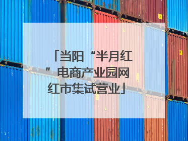 当阳“半月红”电商产业园网红市集试营业