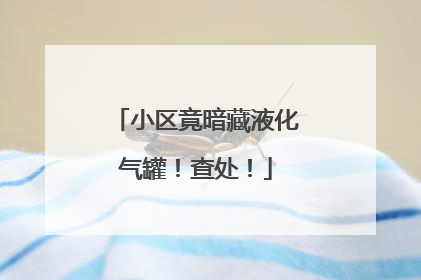 小区竟暗藏液化气罐！查处！