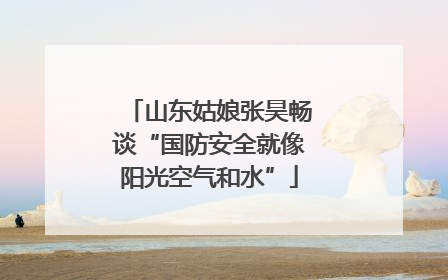 山东姑娘张昊畅谈“国防安全就像阳光空气和水”