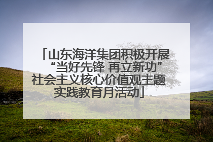 山东海洋集团积极开展“当好先锋 再立新功”社会主义核心价值观主题实践教育月活动