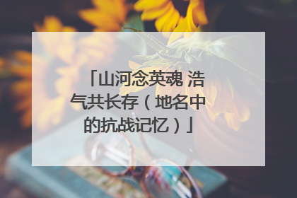 山河念英魂 浩气共长存（地名中的抗战记忆）