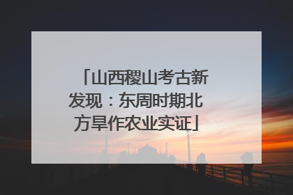 山西稷山考古新发现：东周时期北方旱作农业实证