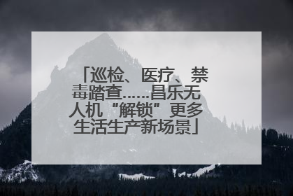 巡检、医疗、禁毒踏查……昌乐无人机“解锁”更多生活生产新场景
