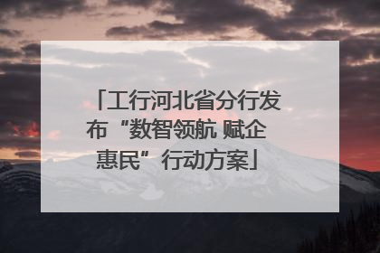 工行河北省分行发布“数智领航 赋企惠民”行动方案