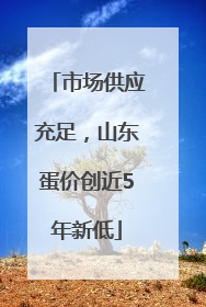 市场供应充足，山东蛋价创近5年新低