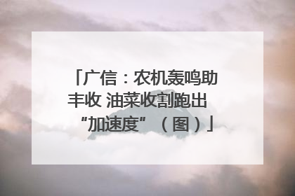 广信：农机轰鸣助丰收 油菜收割跑出“加速度”（图）