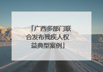 广西多部门联合发布残疾人权益典型案例