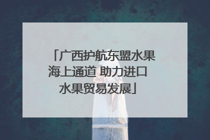 广西护航东盟水果海上通道 助力进口水果贸易发展