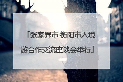张家界市·衡阳市入境游合作交流座谈会举行